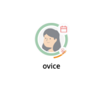 ovice avatar icon showing semi-transparent 'Available' status on Mac.